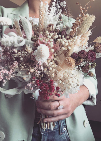 Caroline - Bouquet de fleurs séchées et stabilisées -Atelier Graine de Prairie